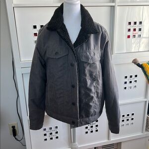 Nickel & Iron Sherpa-Lined Trucker Jacket Gray‎ Large